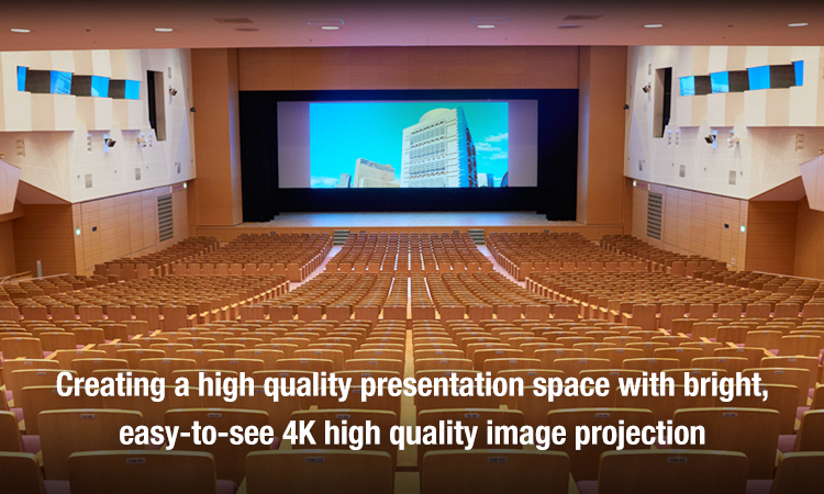 Creating a high quality presentation space with bright, easy-to-see 4K high quality image projection