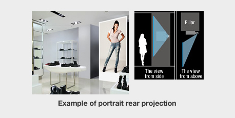 This is an example of portrait rear projection.