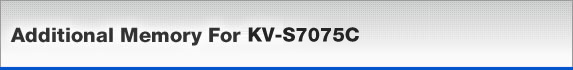 Additional Memory For KV-S3105C