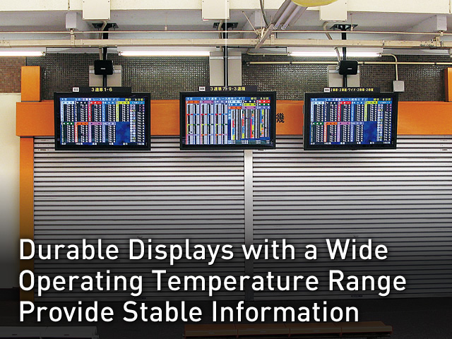 Durable Displays with a Wide Operating Temperature Range Provide Stable Information