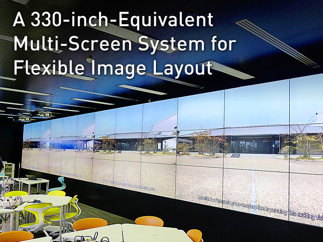 A 330-inch-Equivalent Multi-Screen System for Flexible Image Layout