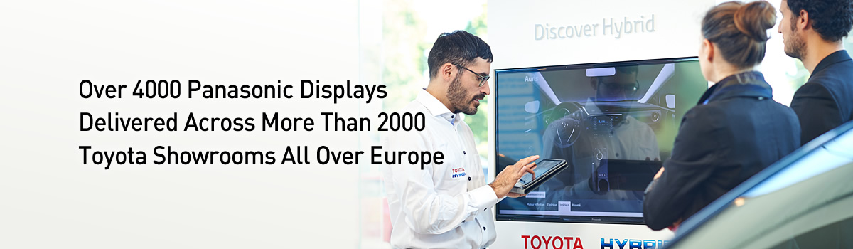 Over 4000 Panasonic Displays Delivered Across More Than 2000 Toyota Showrooms All Over Europe