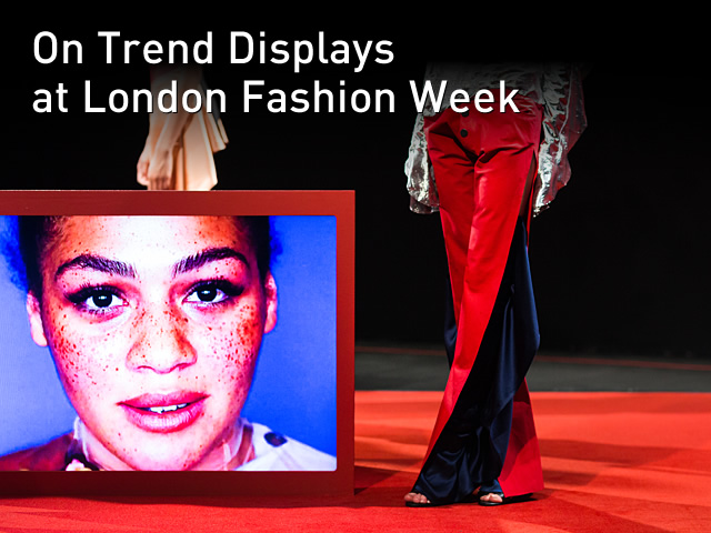 On trend displays at London Fashion Week