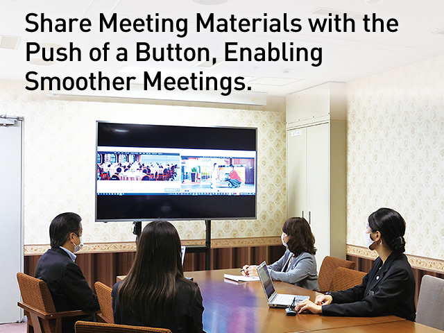 Share Meeting Materials with the Push of a Button, Enabling Smoother Meetings.
