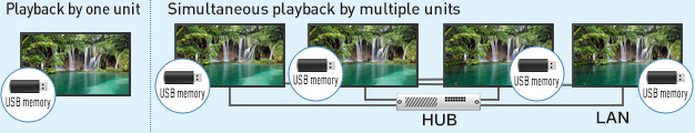 Playback by one unit, Simultaneous playback by multiple units