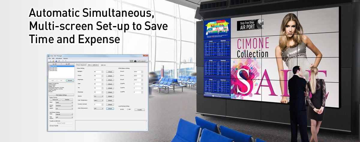 Automatic Simultaneous, Multi-screen Set-up to Save Time and Expense