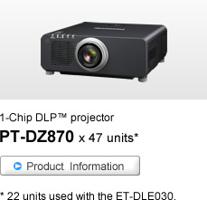 1-Chip DLP™ projector PT-DZ870 x 47 units*