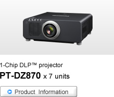 1-Chip DLP™ projector PT-DZ870 x 7 units