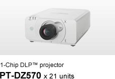 1-Chip DLP™ projector PT-DZ570 x 21 units