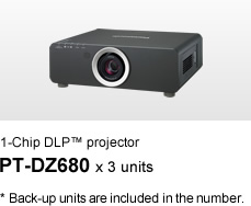 1-Chip DLP™ projector PT-DZ680 x 3 units