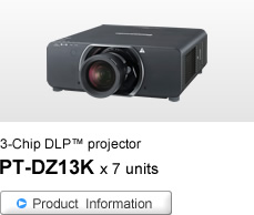 3-Chip DLP™ projector PT-DZ13K x 7 units