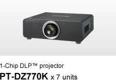 1-Chip DLP™ projector PT-DZ770K x 7 units