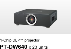 1-Chip DLP™ projector PT-DW640 x 23 units