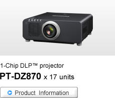 1-Chip DLP™ projector PT-DZ870 x 17 units