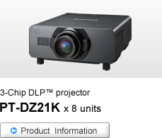 3-Chip DLP™ projector PT-DZ21K x 8 units