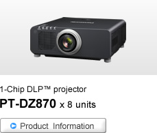 1-Chip DLP™ projector PT-DZ870 x 8 units