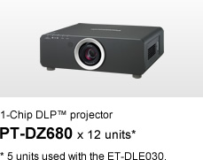 1-Chip DLP™ projector PT-DZ680 x 12 units*