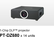 1-Chip DLP™ projector PT-DZ680 x 14 units