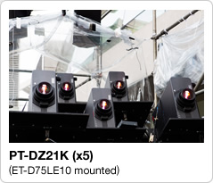 PT-DZ21K (x5)(ET-D75LE10 mounted)