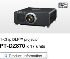 1-Chip DLP™ projector PT-DZ870 x 17 units