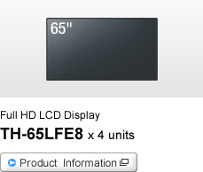 Full HD LCD Display TH-65LFE8 x 4 units