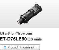 Ultra-Short-Throw Lens ET-D75LE90 x 3 units