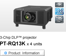 3-Chip DLP™ projector PT-RQ13K x 4 units