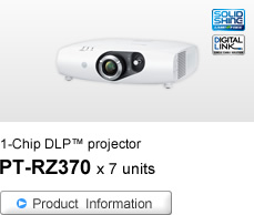1-Chip DLP™ projector PT-RZ370 x 7 units