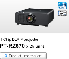 1-Chip DLP™ projector PT-RZ670 x 25 units