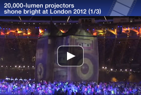 20,000-lumen projectors shone bright at London 2012 (1/3)