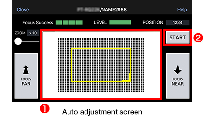 Auto adjustment screen