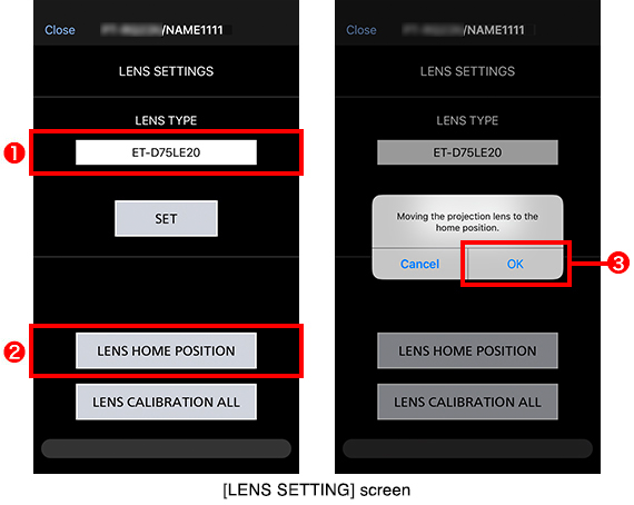 [LENS SETTING]screen