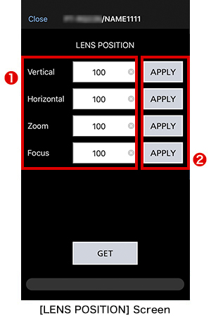 [LENS POSITION] Screen