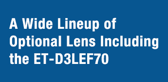 A Wide Lineup of Optional Lens Including the ET-D3LEF7