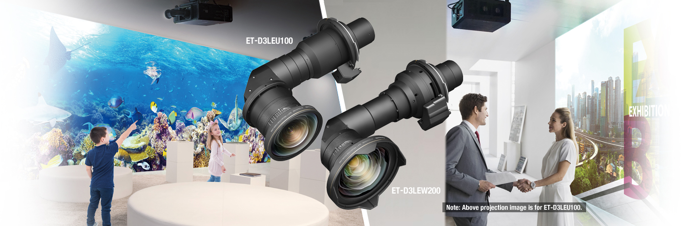 Ultra-Short-Throw/Short-Throw Zoom Lens for 3-Chip DLP™ Projectors ET-D3LEU100/ET-D3LEW200