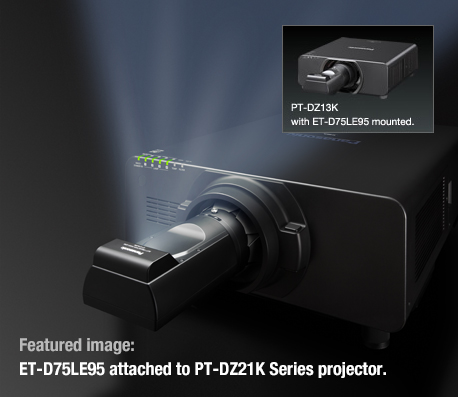 ET-D75LE95 attached to PT-DZ21K Series projector.