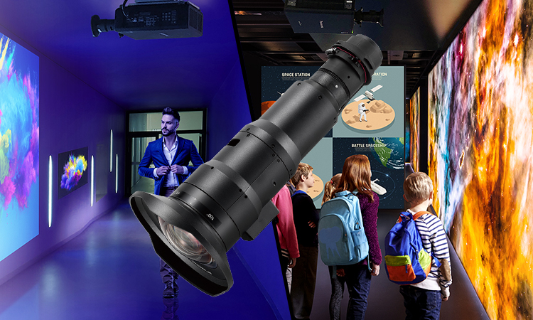The World’s First* Ultra-Short-Throw Zoom Lens Fits Easily in Tight Exhibition Spaces