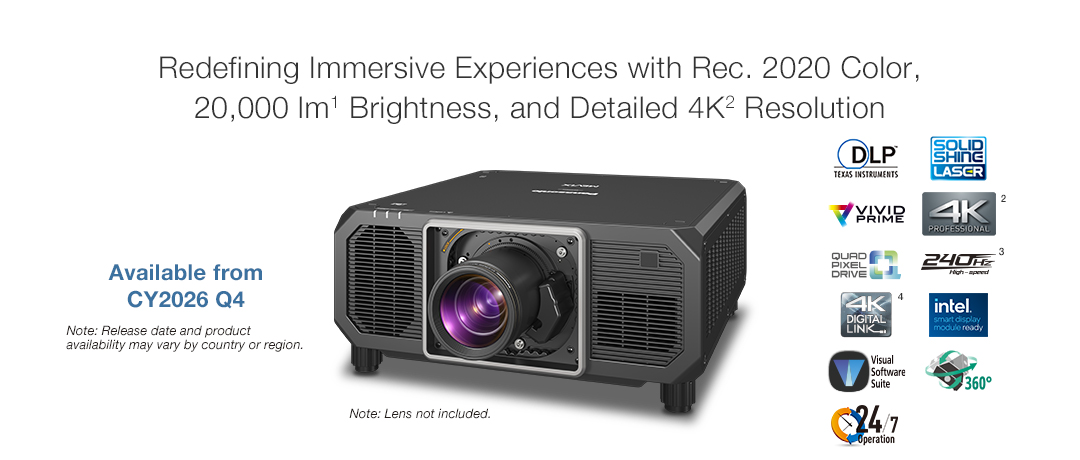 Redefining Immersive Experiences with Rec. 2020 Color, 20,000 lm Brightness, and Detailed 4K Resolution