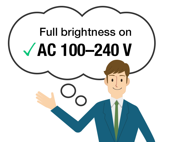  AC 100–240 V OK!