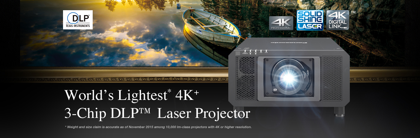 World’s Lightest* 4K+ 3-Chip DLP™ Laser Projector