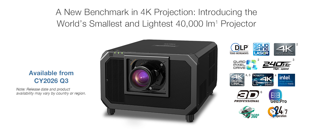 A New Benchmark in 4K Projection: Introducing the World’s Smallest and Lightest 40,000 lm1 Projector