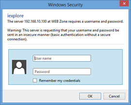 The following dialog box appears