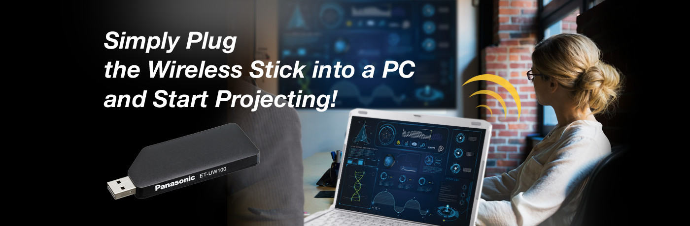 Simply Plug the Wireless Stick into a PC and Start Projecting!