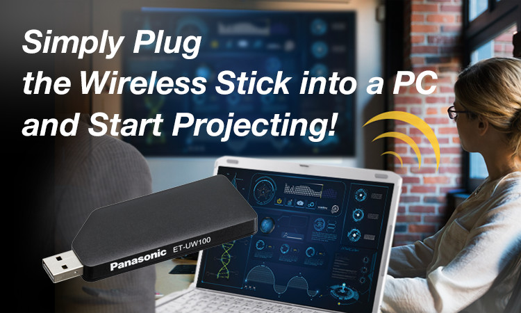 Simply Plug the Wireless Stick into a PC and Start Projecting!