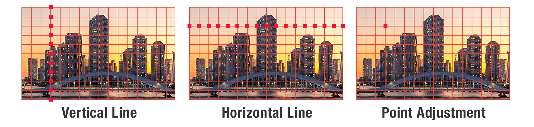 Line and Point Adjustment via Grid Function
