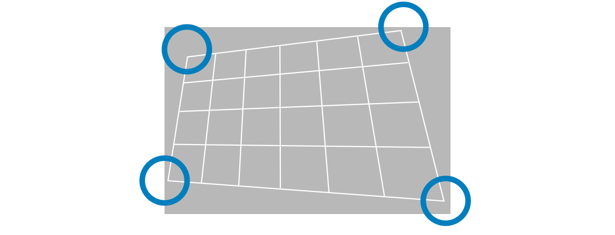V/H Keystone Correction with 4-Corner Adjustment