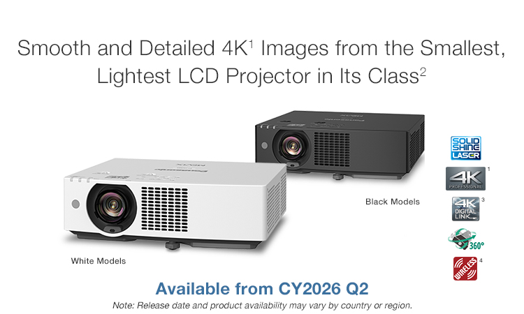Smooth and Detailed 4K Images from the Smallest,
Lightest LCD Projector in Its Class