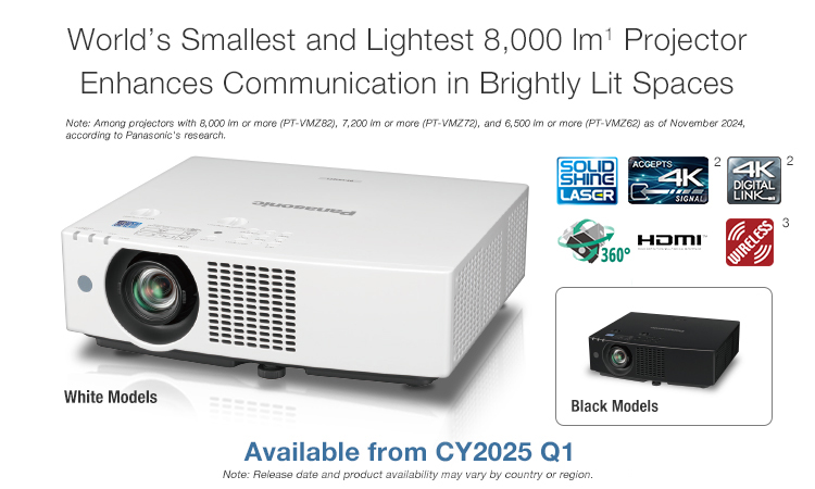 World’s Smallest and Lightest 8,000 lm1 Projector Enhances Communication in Brightly Lit Spaces