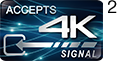 Accepts 4K Signal