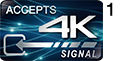 Accepts 4K Signal